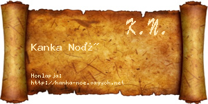 Kanka Noé névjegykártya